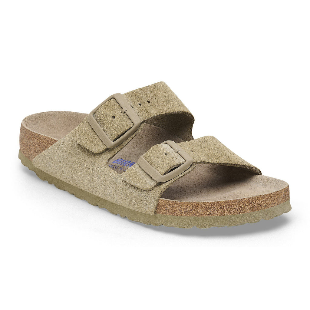 Unisex Σανδάλια Suede Leather Arizona Regular Birkenstock | 1019045-Faded Khaki ΑΝΔΡΙΚΑ > ΠΑΠΟΥΤΣΙΑ BIRKENSTOCK