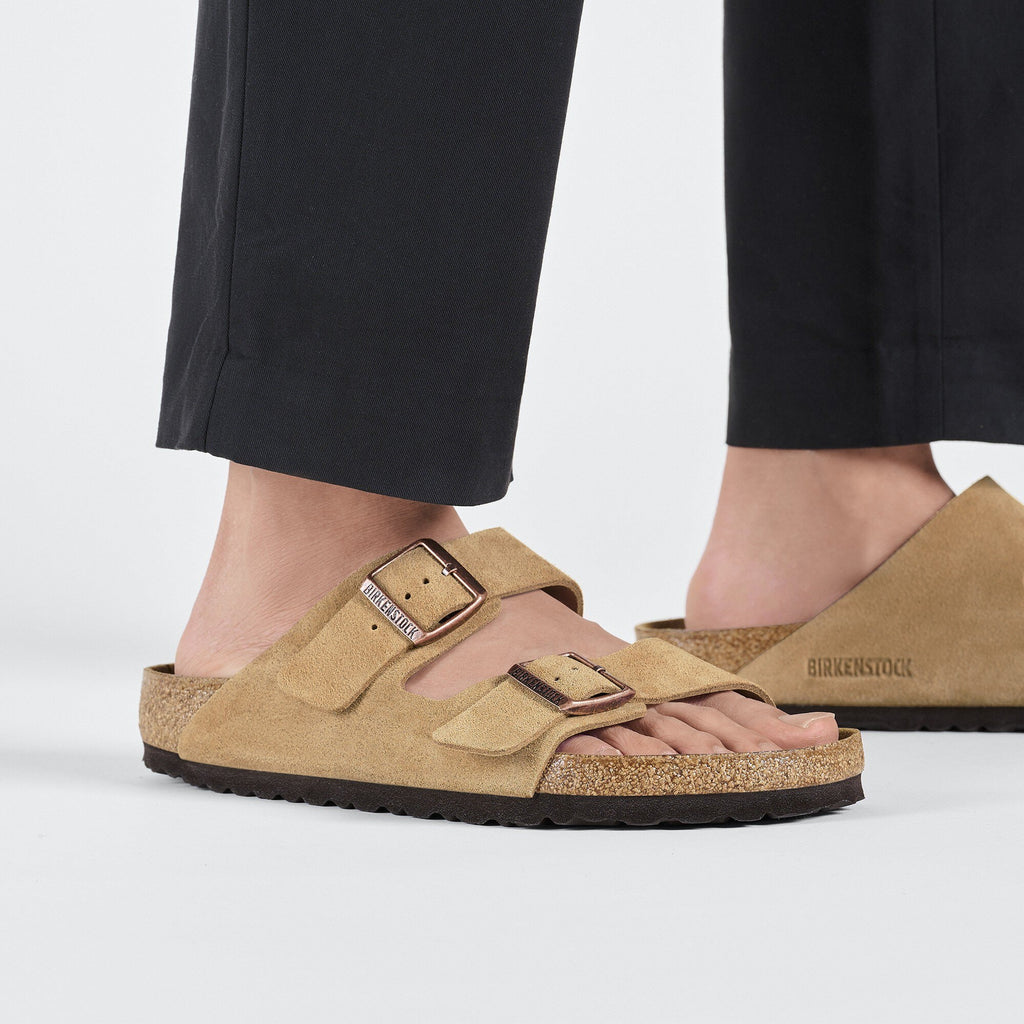 Unisex Σανδάλια Suede Leather Arizona Narrow Birkenstock | 1026174-Latte Cream ΓΥΝΑΙΚΕΙΑ > ΠΑΠΟΥΤΣΙΑ BIRKENSTOCK