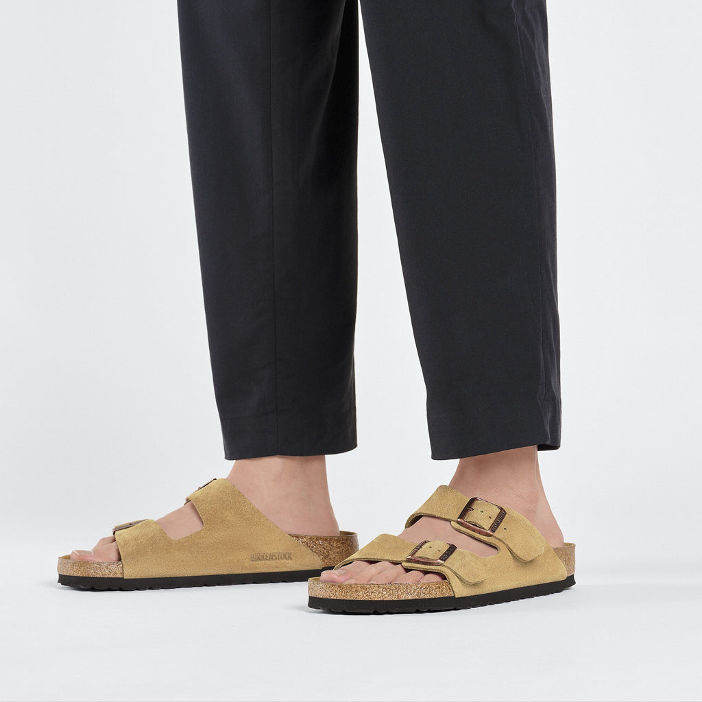 Unisex Σανδάλια Suede Leather Arizona Narrow Birkenstock | 1026174-Latte Cream ΓΥΝΑΙΚΕΙΑ > ΠΑΠΟΥΤΣΙΑ BIRKENSTOCK