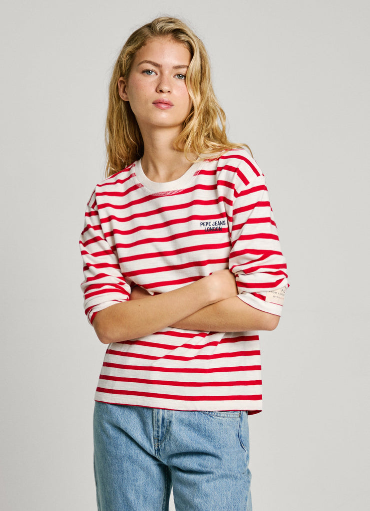 Γυναικεία Μπλούζα Rio Long Sleeve Striped T-shirt Pepe Jeans | PL506018-255 ΓΥΝΑΙΚΕΙΑ > ΜΠΛΟΥΖΕΣ PEPE JEANS