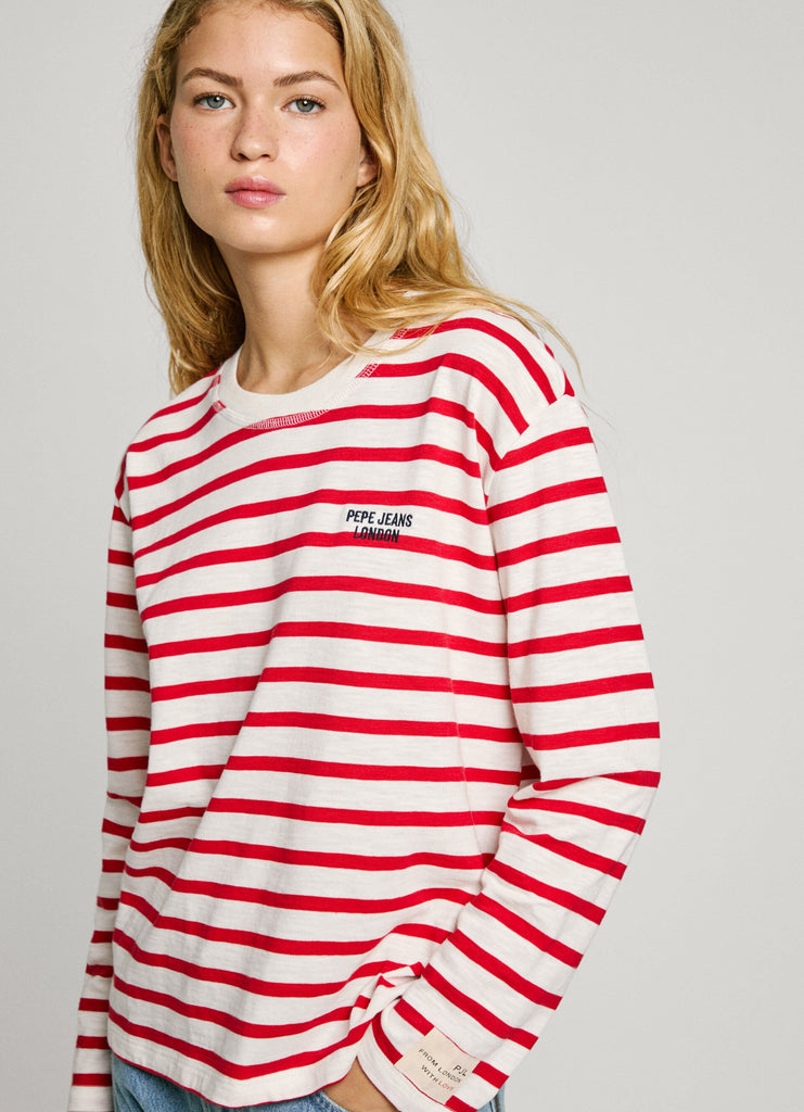 Γυναικεία Μπλούζα Rio Long Sleeve Striped T-shirt Pepe Jeans | PL506018-255 ΓΥΝΑΙΚΕΙΑ > ΜΠΛΟΥΖΕΣ PEPE JEANS