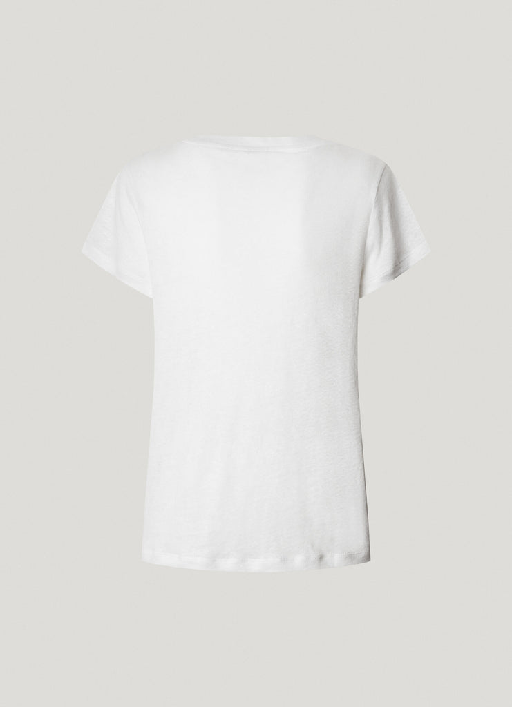 Γυναικεία Λινή Κοντομάνικη Μπλούζα Megan Pepe Jeans | PL506049-800 ΓΥΝΑΙΚΕΙΑ > ΜΠΛΟΥΖΕΣ PEPE JEANS