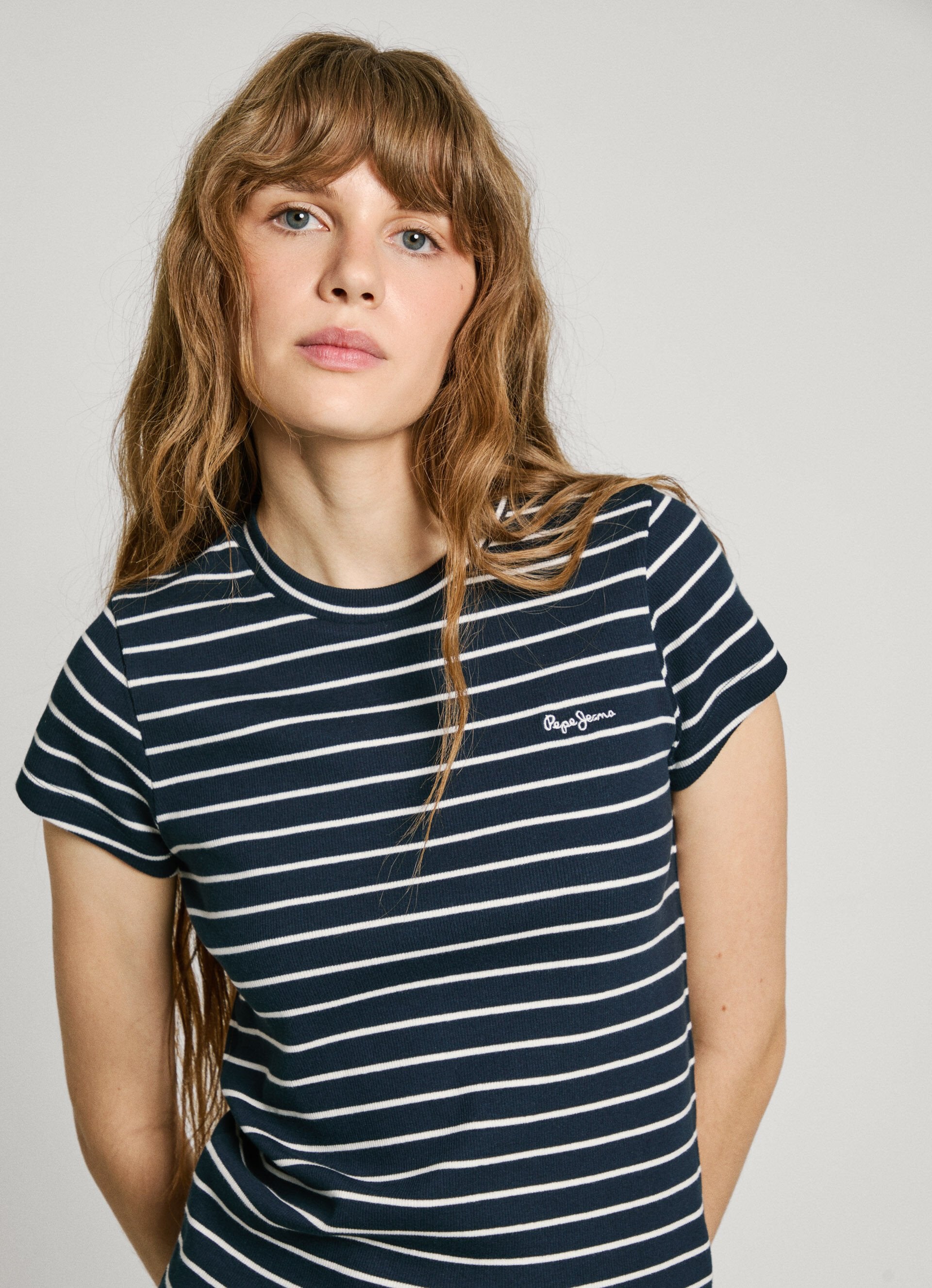 Women's Short Sleeve Meribel Ribbed T-shirt Pepe Jeans PL506079