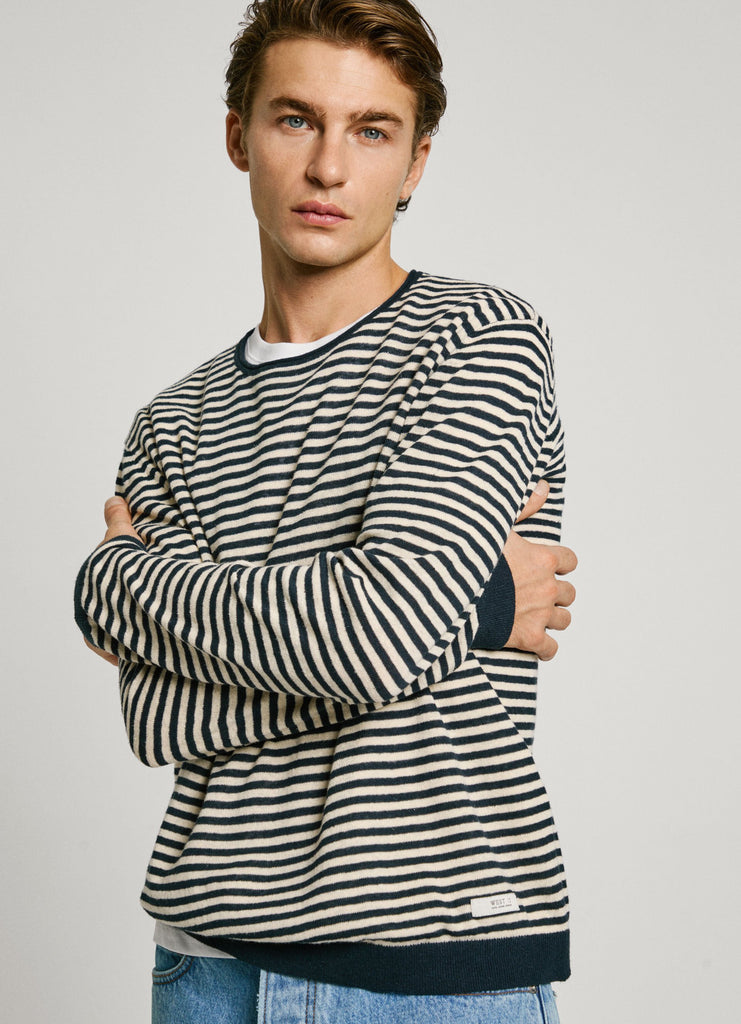 Ανδρική Πλεκτή Μπλούζα Layne Stripes Pepe Jeans | PM702508-594 ΑΝΔΡΙΚΑ > ΠΛΕΚΤΑ PEPE JEANS