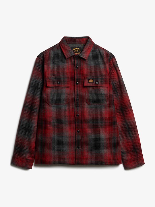 Ανδρικό Πουκάμισο Ovin Wool Superdry | M4011050A-I1V ΑΝΔΡΙΚΑ > ΠΟΥΚΑΜΙΣΑ SUPERDRY